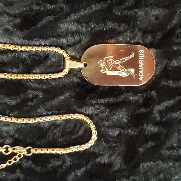 FaithHeart Jewelry - 💙 4/$20 -Aquarius Pendant 21" gold plated Chain